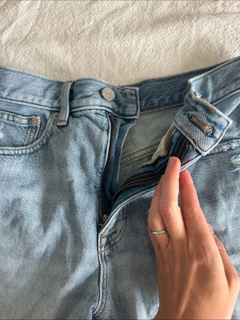 J. Crew Light Blue Denim High-Rise Jean Shorts